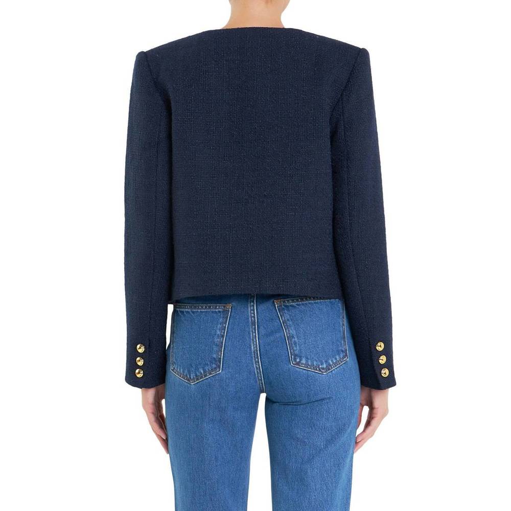 NEW ENGLISH FACTORY button lady jacket in navy - Picture 5 of 5